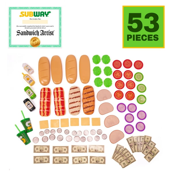 World Tech Toys Subway Sandwich Artist 53 Piece Playset, Kids