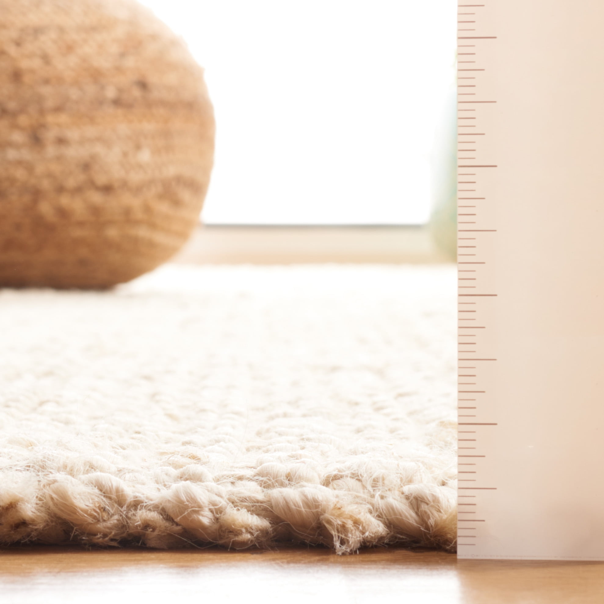 SAFAVIEH Natural Fiber Milica Solid Runner Rug, Ivory, 2'3" x 13' - Scandinavian Design, Ivory, Jute, Hand Woven Pattern, Ideal for Entryway, Kitchen, Living Room, Office, Hallway