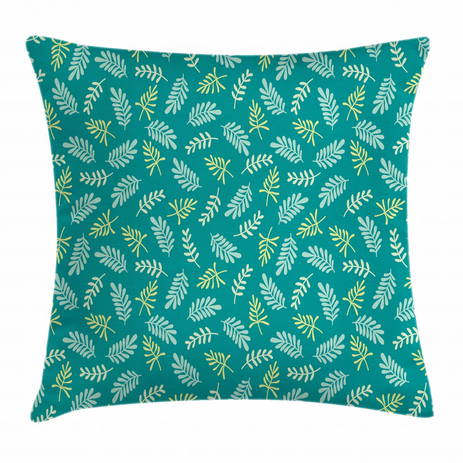 Leaves Throw Pillow Cushion Cover, Arrangement of Spring Foliage