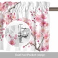 thumbnail image 6 of Spring Cherry Blossoms Valance Curtain Pink Flowers Branch Watercolor Plant Window Valances Rod Pocket Short Curtains Window Treatments for Kitchen Bedroom Bathroom Laundry 56" x 16", 6 of 9