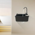 thumbnail image 3 of Wall-Mounted Utility Sink, 20.08x17.52x9.45in PP & Aluminum Alloy, Rotating Faucet with Soap Dispenser, Space-Saving Design, Suitable for Laundry, Bathrooms, and Pet Washing, 3 of 18