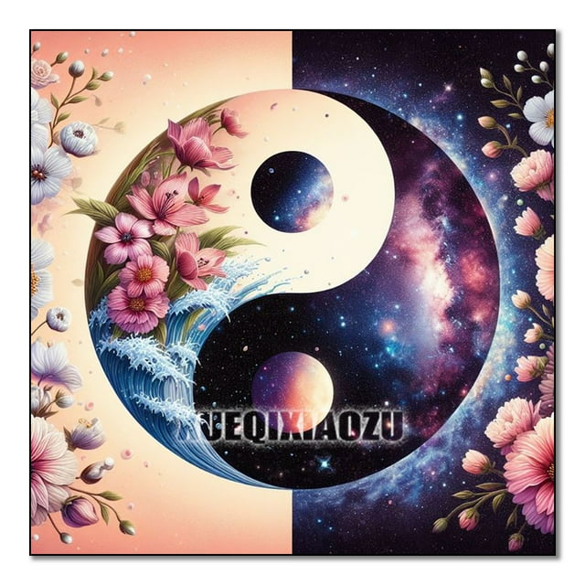 Dust Diamond Mosaic Paintings Celestial Sun And Moon Full Rhinestones 5D DIY Diamond Painting Cross Stitch Rhinestone , 40*40 cm, frame not included.,FDX5710