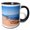 Black/White, variant on 3drose, Africa. Malawi. Cape Maclear. Lake Malawi, Beach Scene-af25 Rsw0088 - Roy Schwarz, 11oz Two-tone Blue Mug