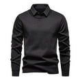 thumbnail image 4 of uikmnh Mens Sweater Knit Sweater Coat with Built In Shirt Collar Fashionable Autumn Winter Outerwear for Gentlemen Size:3XL, 4 of 4
