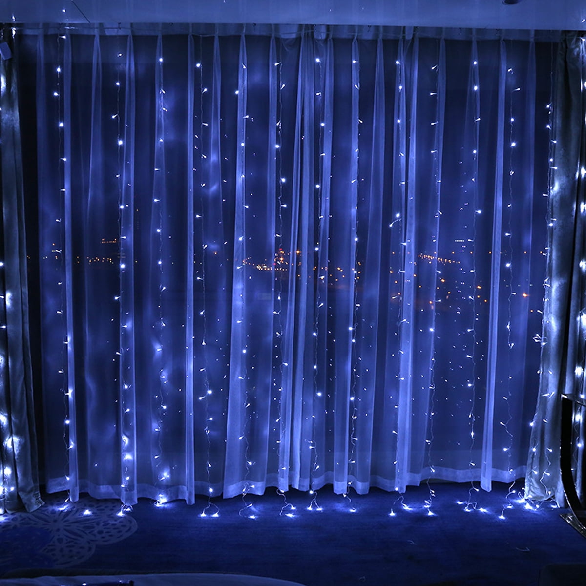 9ft x 9ft 300 LED Curtain Lights String Light Hanging Fairy Starry Lights Curtain light For