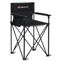 Goplus Portable 38'' Oversized High Outdoor Beach Chair Camping Fishing Folding Chair