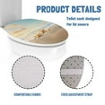 thumbnail image 6 of ZIATUBLE Ocean Beach Toilet Lid Seat Cover Starfish Sunrise Toilet Lid Covers for Bathroom Decoraction Round Toilet Lid Covers Washable Toilet Seat Lid Covers Soft for Bathroom, 6 of 6