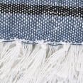 thumbnail image 2 of Contemporary Home Living 4' x 5' Blue, Black, and White Striped Rectangular Woven Throw, 2 of 7