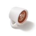 thumbnail image 2 of Opaque Resin Drink Pendants Coffee Cup Charms White Leaf 17x22x13.5mm Hole: 4.5x3mm, 2 of 3