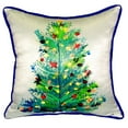 thumbnail image 2 of Betsy Drake Christmas Tree Small Indoor/ Outdoor Throw Pillow, 2 of 3