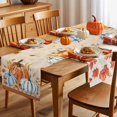 thumbnail image 5 of Burlap Table Runner 36 Inches Long,Thanksgiving Pumpkin Fall Eucalyptus Leaves Non-Slip Kitchen Table Runners for Dining Room Everyday Use Party Table Decorations Maple Leaf Sunflowers Boho, 5 of 9