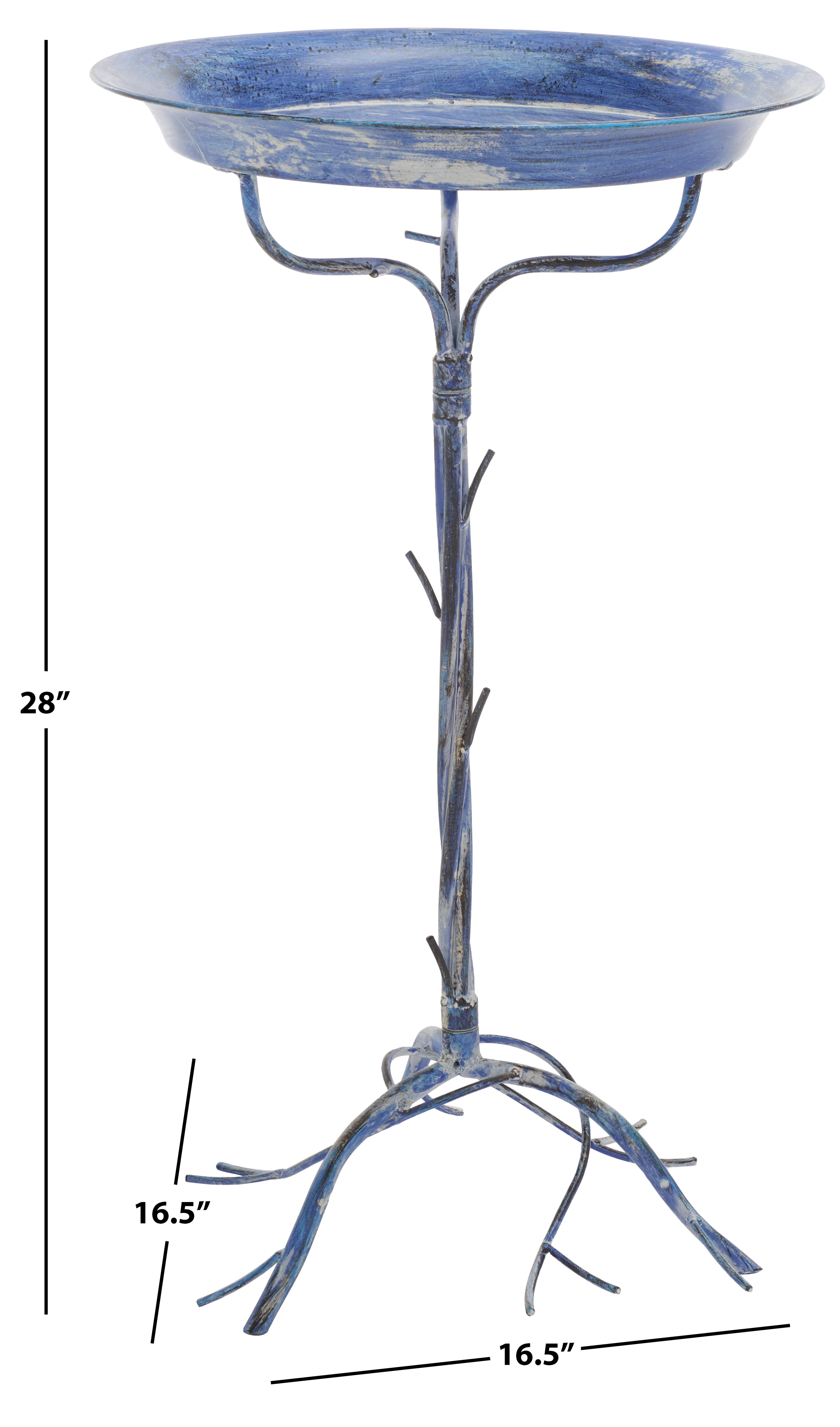 SAFAVIEH Nigel Outdoor Patio Bird Bath, Mossy Blue