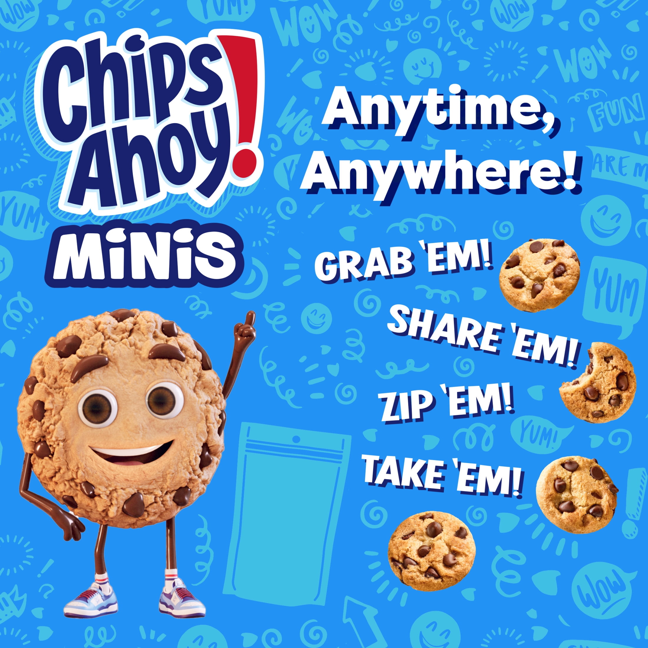 (3 pack) CHIPS AHOY! Minis Original Fudgy Chocolate Chip Cookies, 8 oz