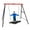 Red, variant on Metal Swing Stand Swing Sets for Backyard,Powder Coated Swing Frame of Swing Set with Extra Side Bars,880 Lbs Heavy-Duty A-Frame Outdoor Swing Fits Swing Chair,Porch Swing