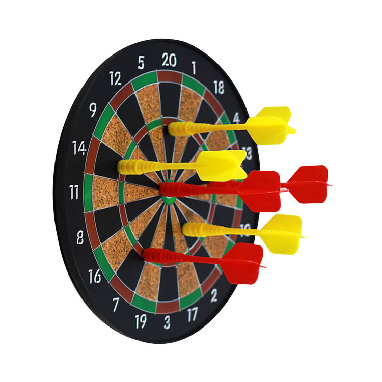 YXwin Dart Board 12'' with 6pcs Safe Precision Darts