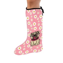 COEQINE Pug Daisy Leg Cast Covers 2 Packs Size M Cast Sleeve for Foot Leg Protector Below The Knee Leg Cast Sleeve Removable Cast and Bandage Protector After Surgery Gifts