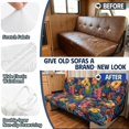 thumbnail image 3 of CHAQLIN RV Jackknife Sofa Covers Stretch Elastic Bottom Straps, Compatible with Camper, Motorhome Furniture Protector, 2 Piece Pet Friendly Washable Cover, 3 of 7