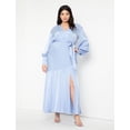 thumbnail image 2 of ELOQUII Women's Plus Size Satin Maxi Dress, 2 of 4