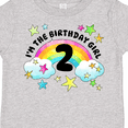 thumbnail image 4 of Inktastic I'm the Birthday Girl Second Birthday Rainbow and Stars Girls Toddler T-Shirt, 4 of 5