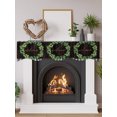 thumbnail image 2 of Spring Eucalyptus Leaves Fireplace Mantel Scarf Cover 60"Wx17"L,Fireplace Mantel Shelf Top Runner,Farmhouse Botanical Brown Wood Mantle Dresser Scarves Table Runner for Holiday Party Living Room, 2 of 6