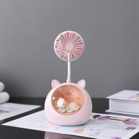 

Suiluo Portable Night Light Small Fan Personal Desktop Fan Night Light Mini Fan For Room Office Bedroom Camping