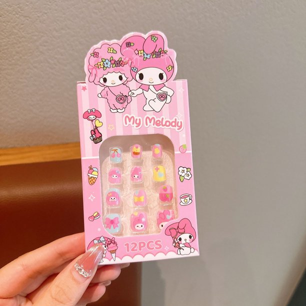Children's Sanrio Nail Stickers Girls Cute Funny Kolomi Waterproof Removable Stickers Girls Self-adhesive Nail Art Patch
