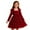 Wine, variant on Girls Spring Summer Floral Dress Party Dress Long Sleeve Tutu With Bow Star Sequins Formal Holiday Pageant Gown Elegant Casual Dresses 2-3 Years