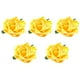 thumbnail image 1 of EeaseMX 5 broches de flores de tela de 10 cm para novia, con forma de rosa realista, para el pelo, para vestido de boda (amarillo), 1 of 8