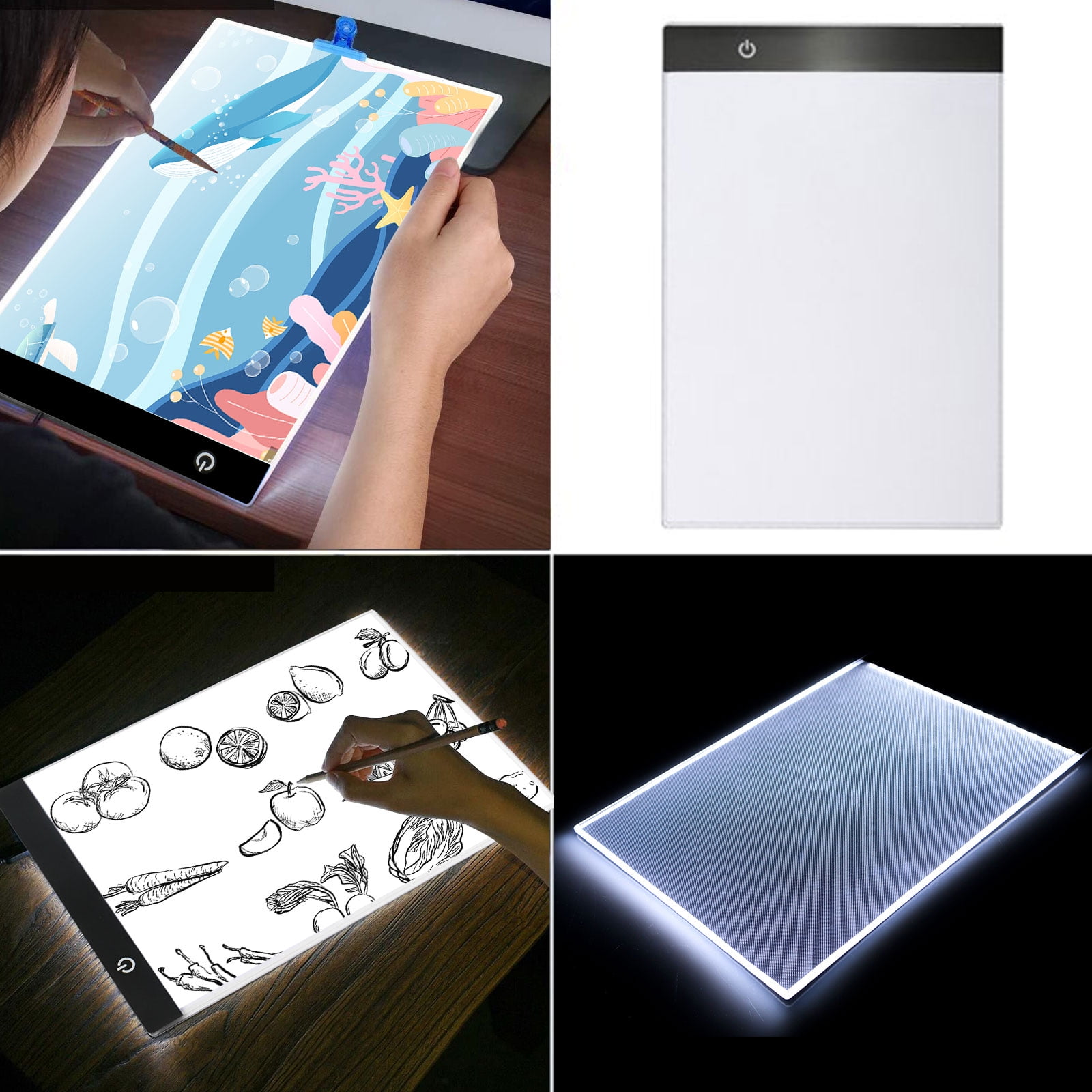IMAGE Light Pad A4 Lightbox LED Tracing Light Pad with Rechargeable USB Power Supply Adjustable and Dimmable Brightness Drawing Board with Memory Function for Drawing Sketching and Animation