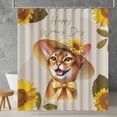 thumbnail image 2 of Happy Women's Day Abyssinian Sunflower Vintage Proud Mom Shower Curtain Cat Lover Kitten Owner Gifts Waterproof Bathroom Bathtub Curtain - 02030, 2 of 5