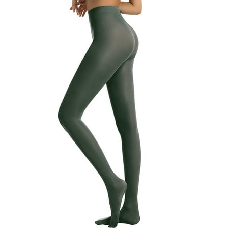 Fdrone Semi Opaque Girls Leggings Solid Color Footed Pantyhose Tights Soft Pantyhose Ballet Dance Panty Footed Tights High Waist Womens Tights