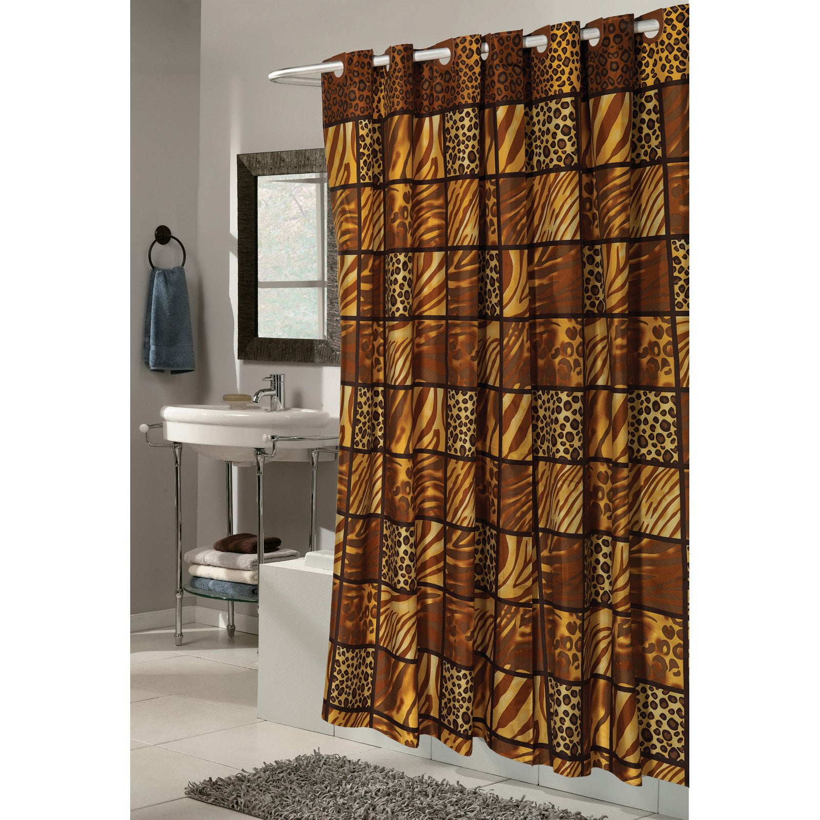 Extra Wide Hookless Fabric Shower Curtain The Best Image Of Curtain