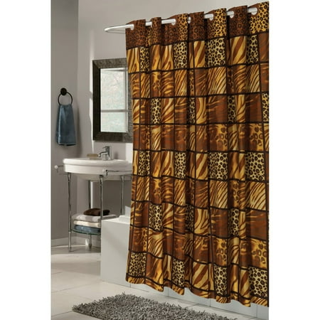 Ez On Fabric Shower Curtain With Built In Shower Curtain Hooks