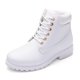 thumbnail image 1 of Botines de invierno con forro de felpa para hombre y mujer, botas de combate de media pantorrilla, cómodos, antideslizantes, cálidos, ligeros y con suela dentada., 1 of 5