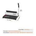 thumbnail image 2 of Coil Spiral Binding Machine Manual Book Maker 34-Holes Binding 120 Sheets Punch Binder, 2 of 5