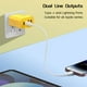 thumbnail image 4 of Enchufe de carga rápida Adaptador multipuerto USB tipo C | 2 Tipo C y 1 USB, Estándar de EE. UU., Chip inteligente, Carga rápida, Protección contra sobretensión, Amarillo portátil, Plástico,, 4 of 6