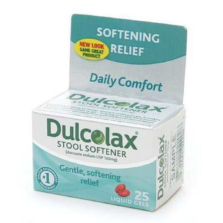 Dulcolax Stool Softener Liqui Gels - 25 Ea, 2 Pack