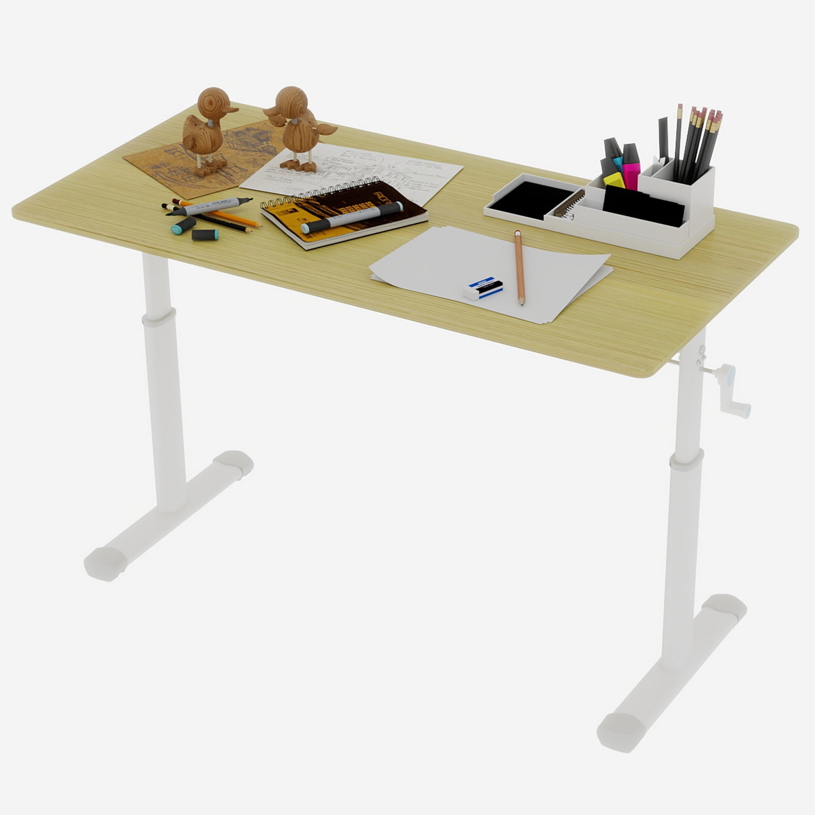 Adjustable Study Desk Suitable for Children And Adults, Height-Adjustable, Multifunctional Home Office Desk, Compact Design, 60x120cm