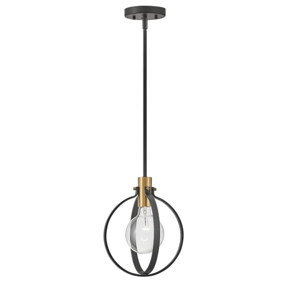 83037BK Lark Cirque - 1 Light Pendant In Transitional and Modern Style-12.75 Inches Tall and 10 Inches Wide
