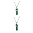 thumbnail image 2 of maskred Hexagon Column Charm Findings Handmade Holiday Hanging Pendants Crystal Necklace Earring Keychains Decorations Peacock Stone 2Set, 2 of 6