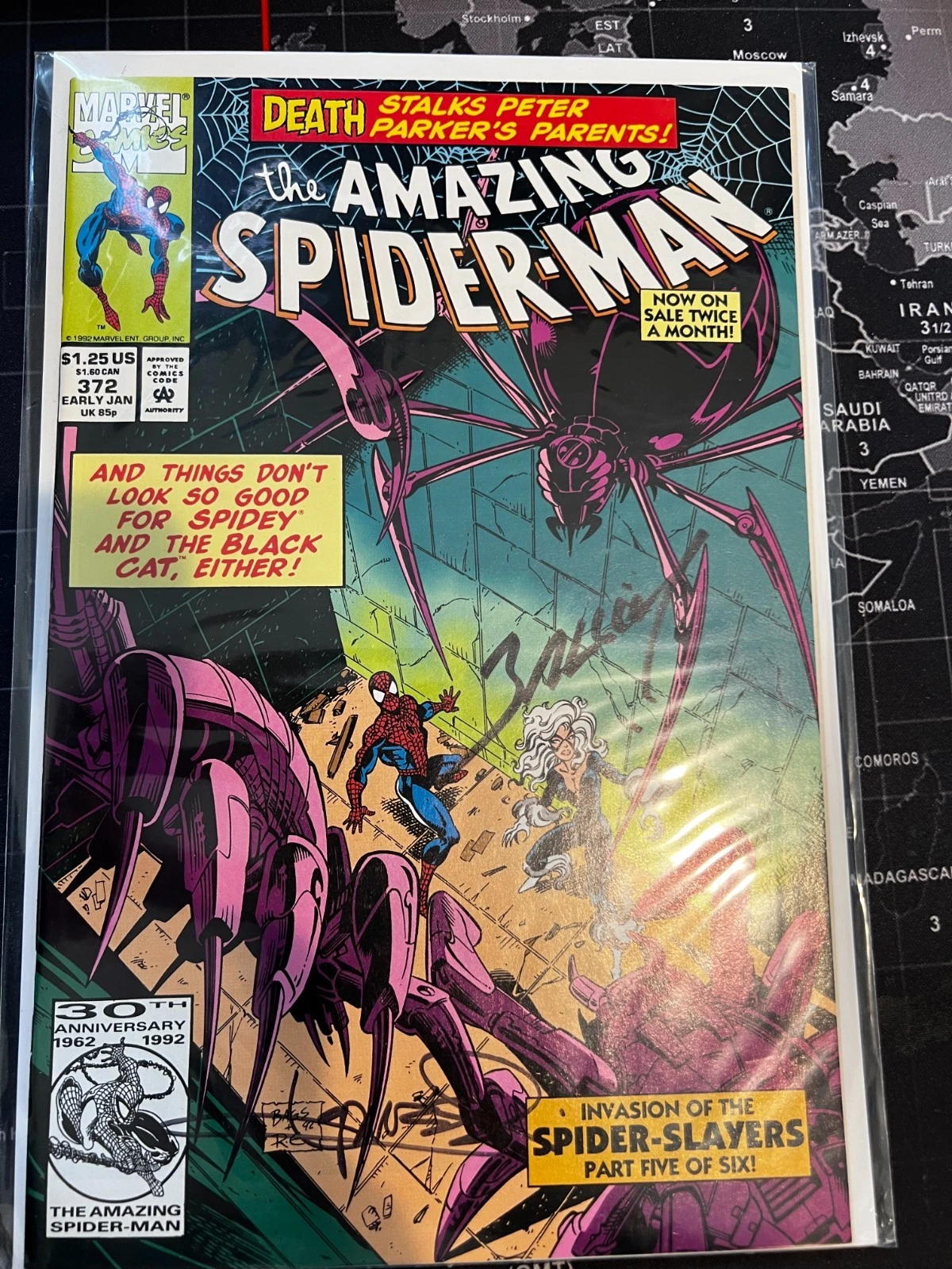 Amazing Spider-Man #372 Signed by Mark Bagley VERY FINE