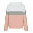 thumbnail image 6 of Zpanxa Women's Color Block Pocket Hoodie Long Sleeve Pullover Casual French Terry Loose Fit Loungewear with Drawcord, 6 of 7