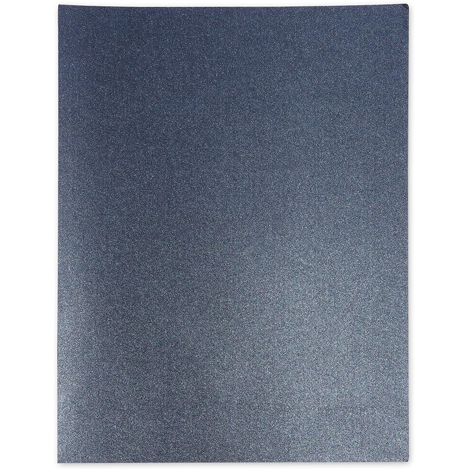 Navy Blue Shimmer Paper - 100-Pack Metallic Cardstock Paper, 92 lb Cover, Double Sided, Printer Friendly - Perfect for Weddings, Birthdays, Craft