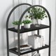 thumbnail image 4 of 71-pulgada metal frame de altura book estantes con arched design - moderno freestanding abiertos para exposición shelving unidad para sala de estar o oficina, 4 of 6