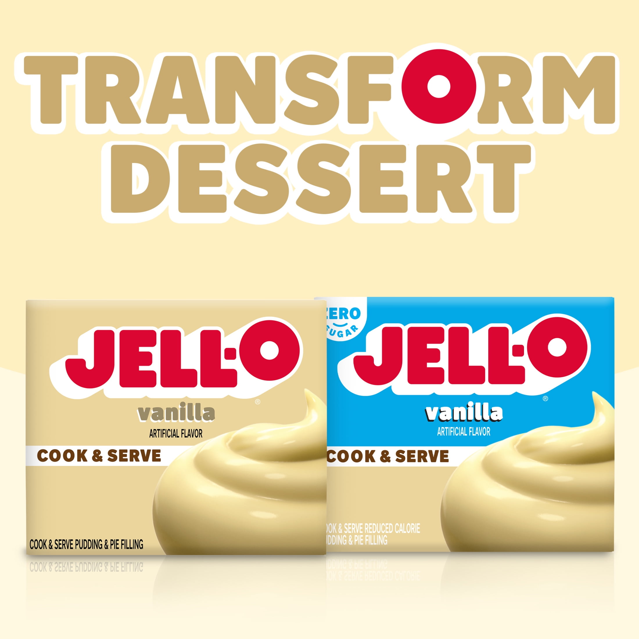 (7 pack) Jell-O Cook & Serve Vanilla Pudding & Pie Filling Mix, 3 oz Box