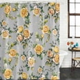 thumbnail image 3 of Yellow Rose Waterproof Fabric Shower Curtain,Vintage Country Botanical Floral Vines Waterproof Fabric Shower Curtain for Bathroom Curtains Bathtubs Shower Curtains with 12 Hooks Extra Long 72x96, 3 of 8
