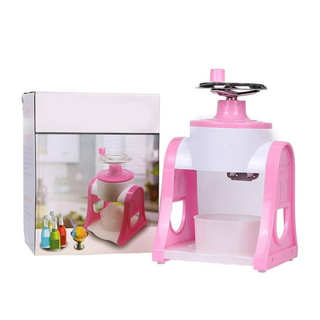 

Manual Snow Cone Machine Hand-Crank Ice Slush Machine Household Shaved Ice Maker with Stainless Steel Blade