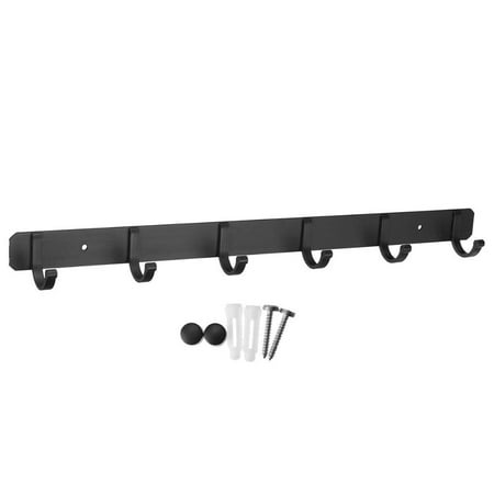 

Durable Solid Space Aluminum Punching Free Home Kitchen Bathroom 3 to 6 Hook Door Hanger Wall Mount Rack Wall Hook 6 HOOK