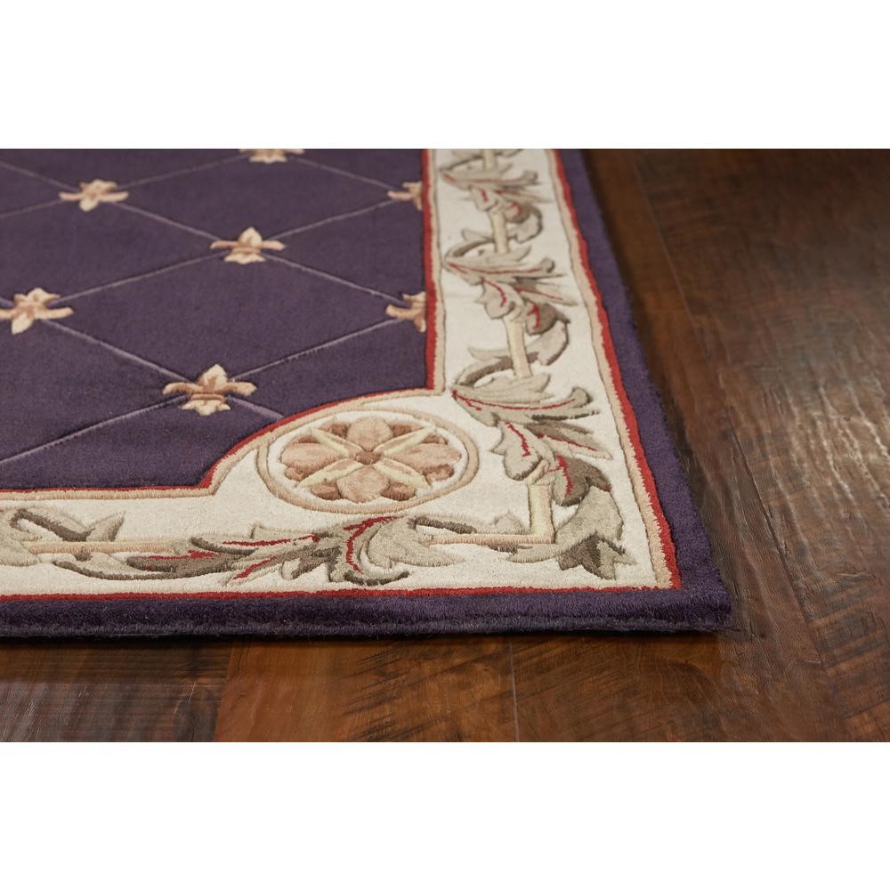 Jewel 0312 30" x 50" Area Rugs Grape FleurDeLis