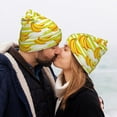 thumbnail image 5 of Disketp Bananas On A Striped Winter Beanie for Men Women Beanie Knit Hat Cuffed Cap Beanie Knit Chunky Snow Cap, 5 of 6